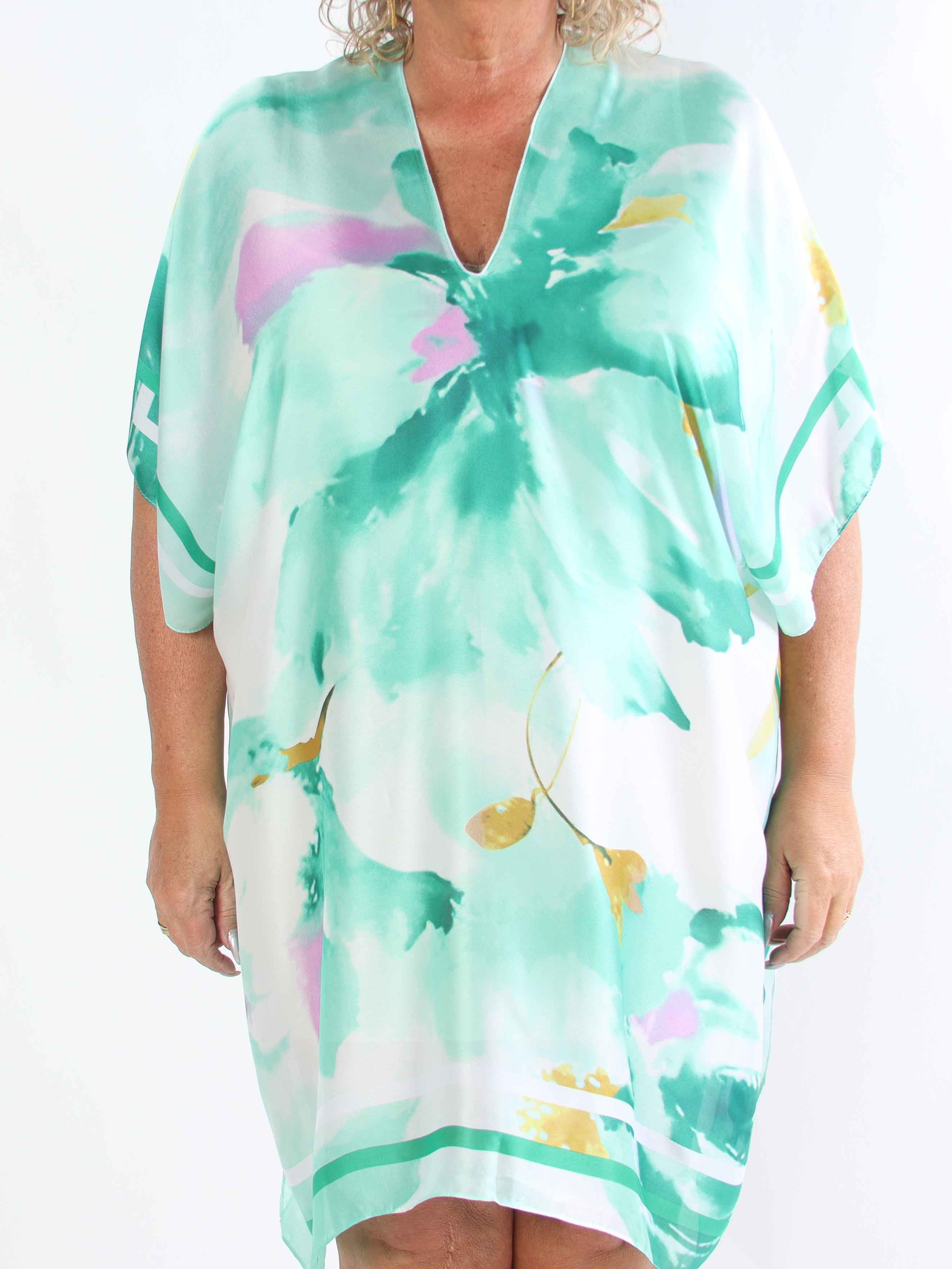 Maggie - Plus size tunika i blød viskose og silke